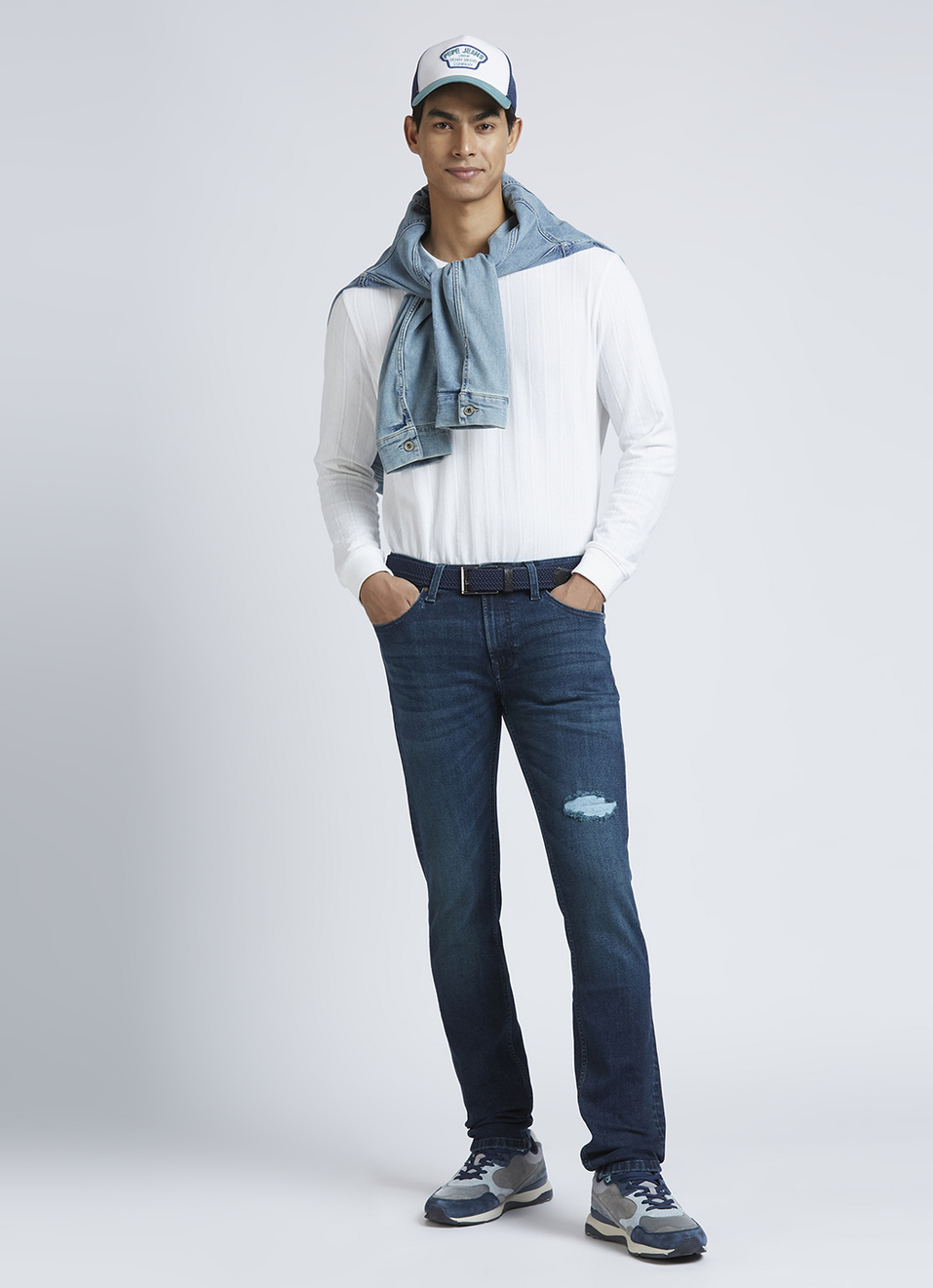 Scott Blue Low Rise Skinny Jeans, , large image number 1