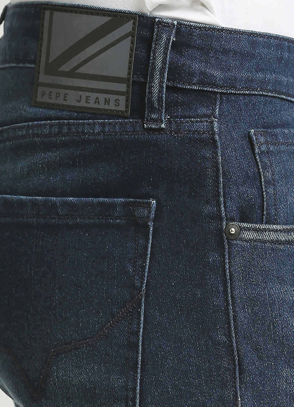 Vapour Dark Blue Mid Rise Slim Fit Jeans, , large image number 4