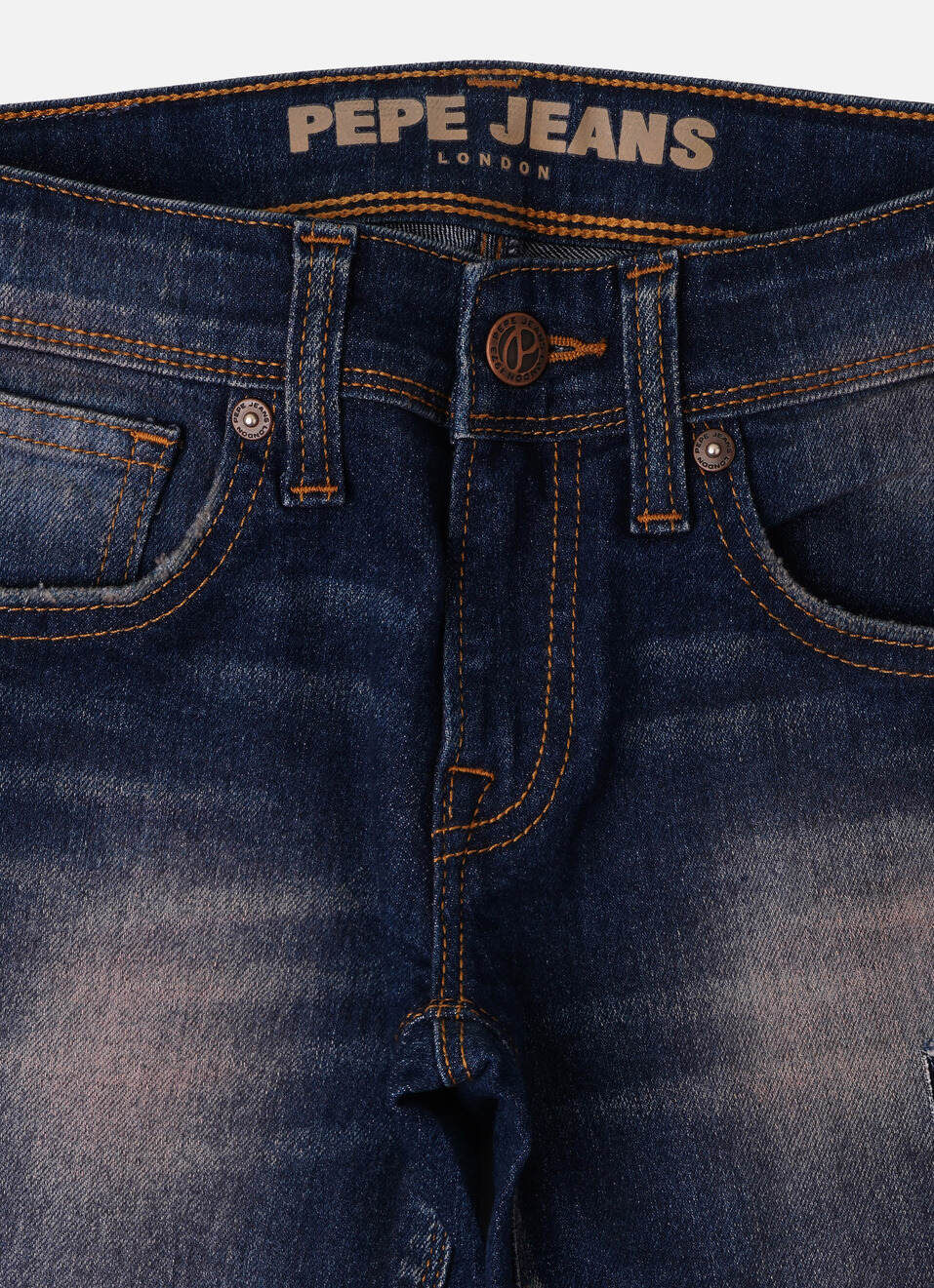 Boys Cashed Blue Mid Rise Slim Fit Jeans, , large image number 2