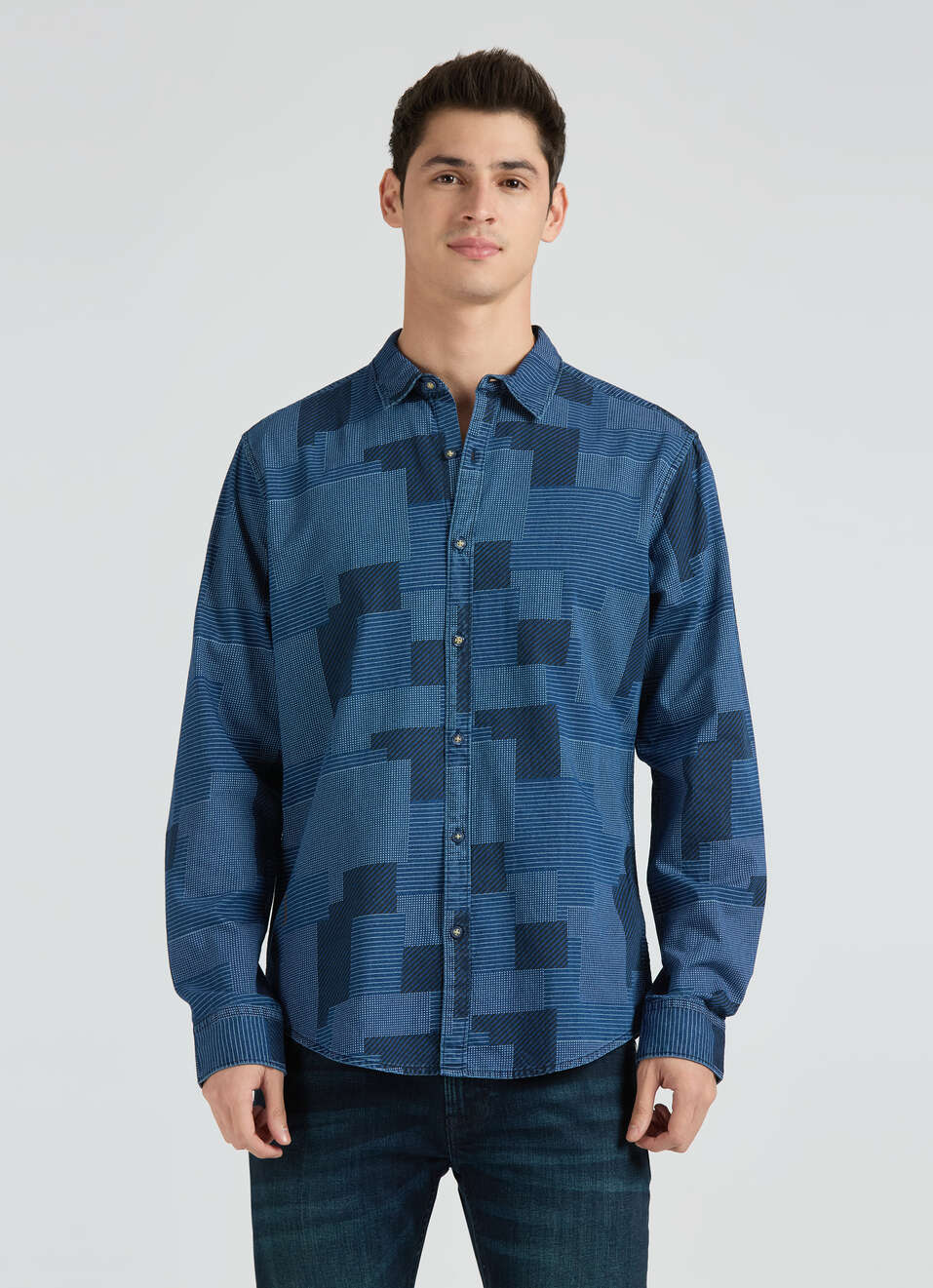 Blue Full Sleeve Shirt, , large image number 1