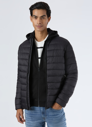 Men Black Lightweight Quilted Puffer Jacket