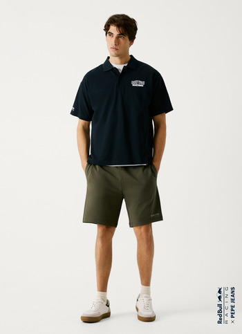 Red Bull Racing X Pepe Jeans Cotton Sweat Stretch Shorts