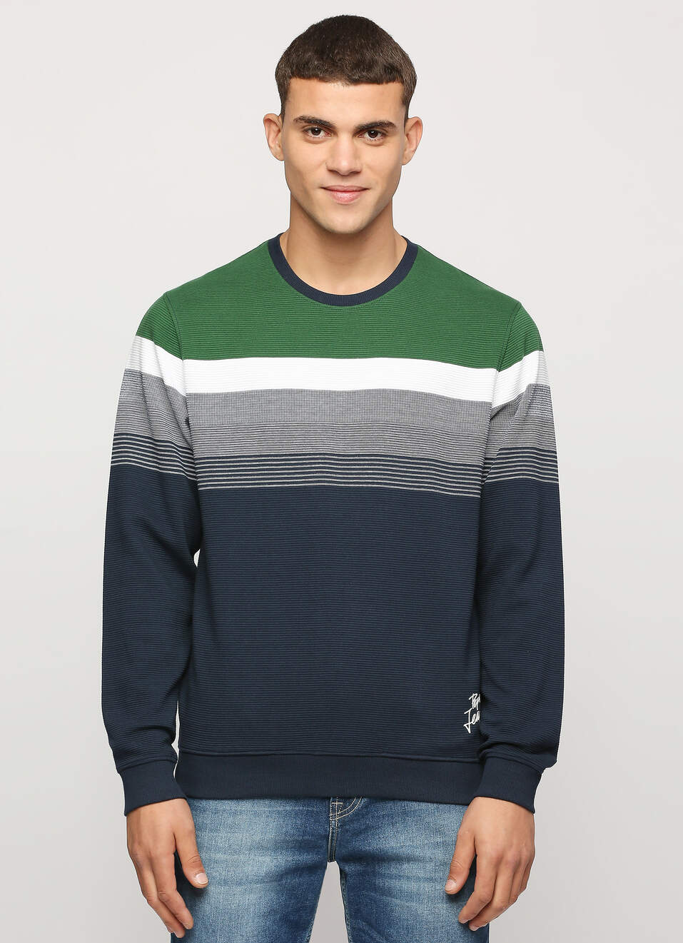 Green Stripes Sweatshirt, , large image number 1