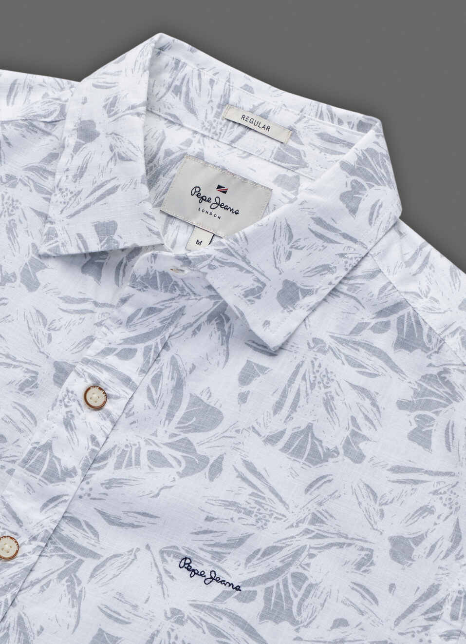 Men Grey Printed Short Sleeve Shirt, , large image number 3