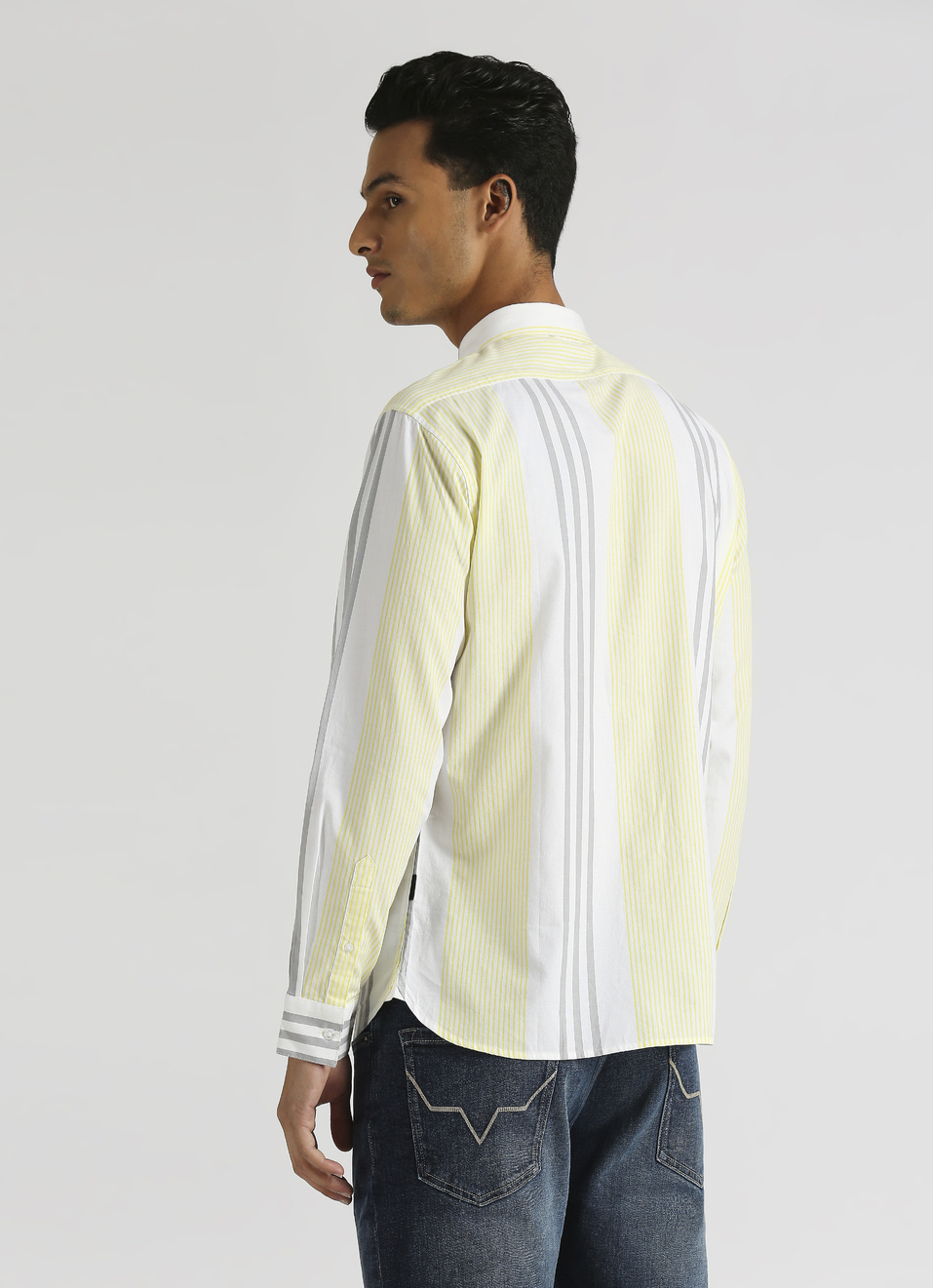 Yellow Premium Stripes Long Sleeve Shirt, , large image number 2