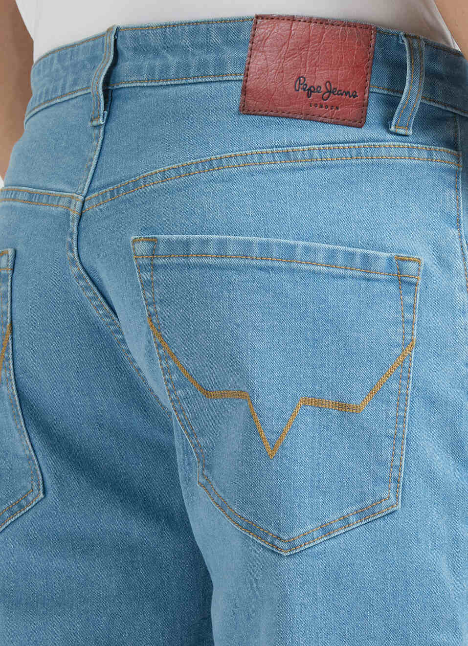 Men Light Blue Mid Rise Straight Fit Jeans, , large image number 4