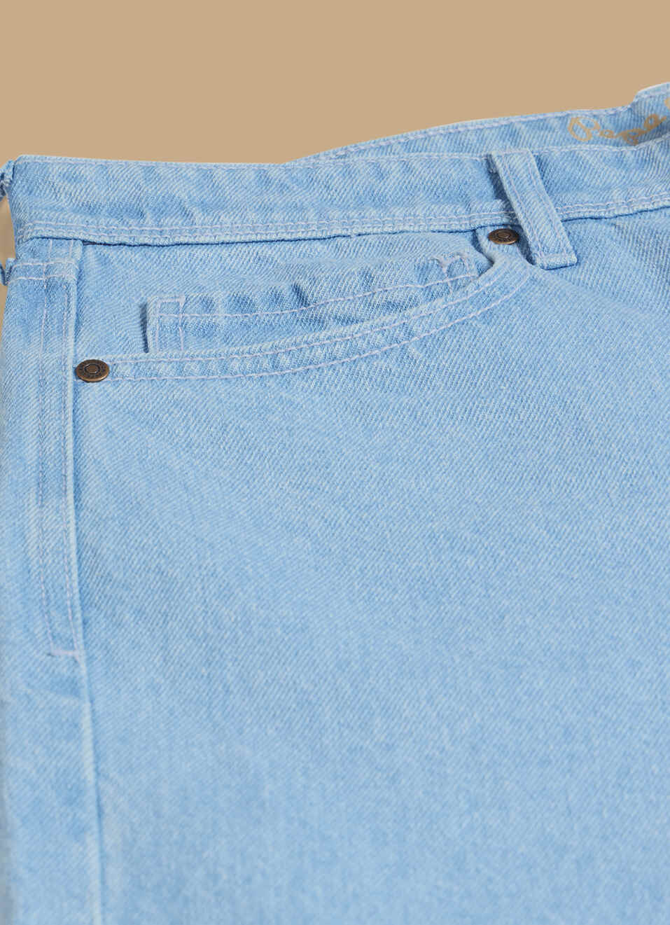 Men Light Blue Mid Rise Relaxed Fit Jeans, , large image number 5
