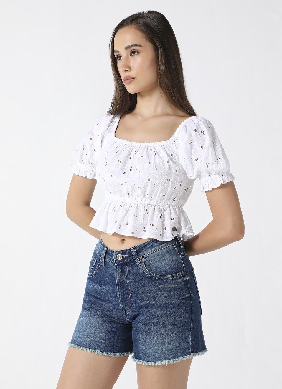 Schiffli embroidery top, , large image number 3