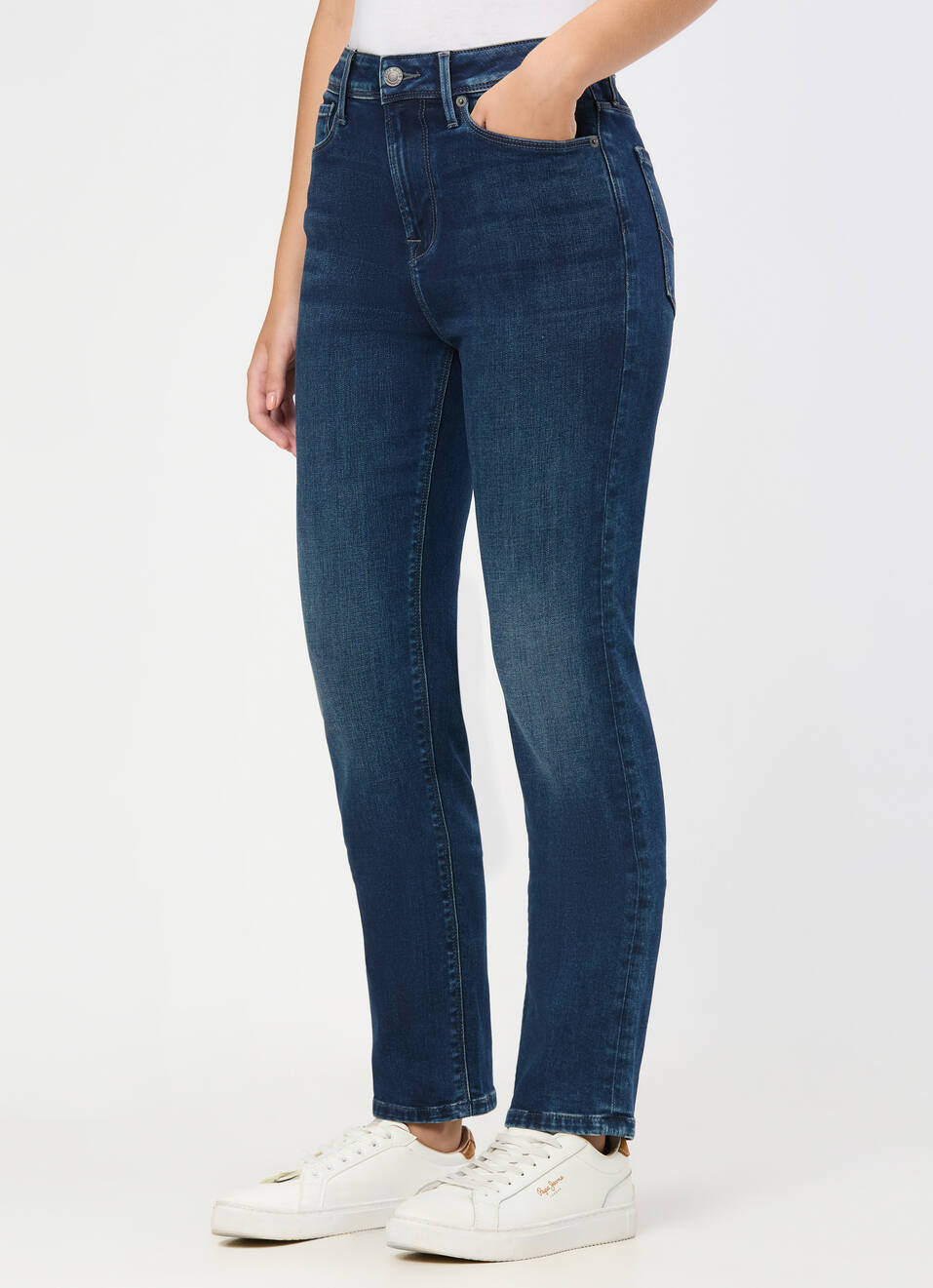 Women Blue Straight Fit High Rise Stretchable Jeans, , large image number 3