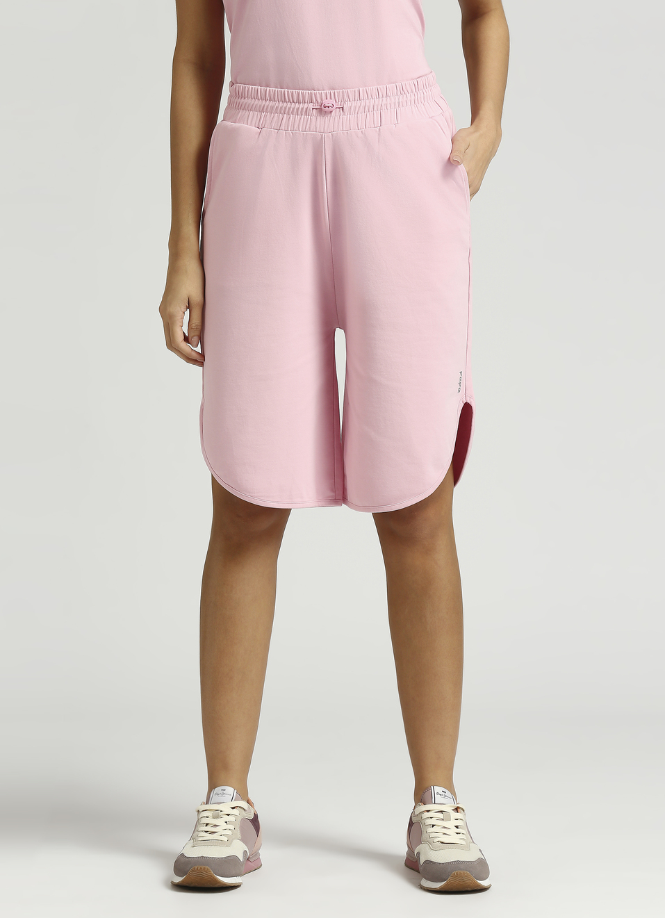 Pink Reflective Print Bermuda Shorts, , large image number 1