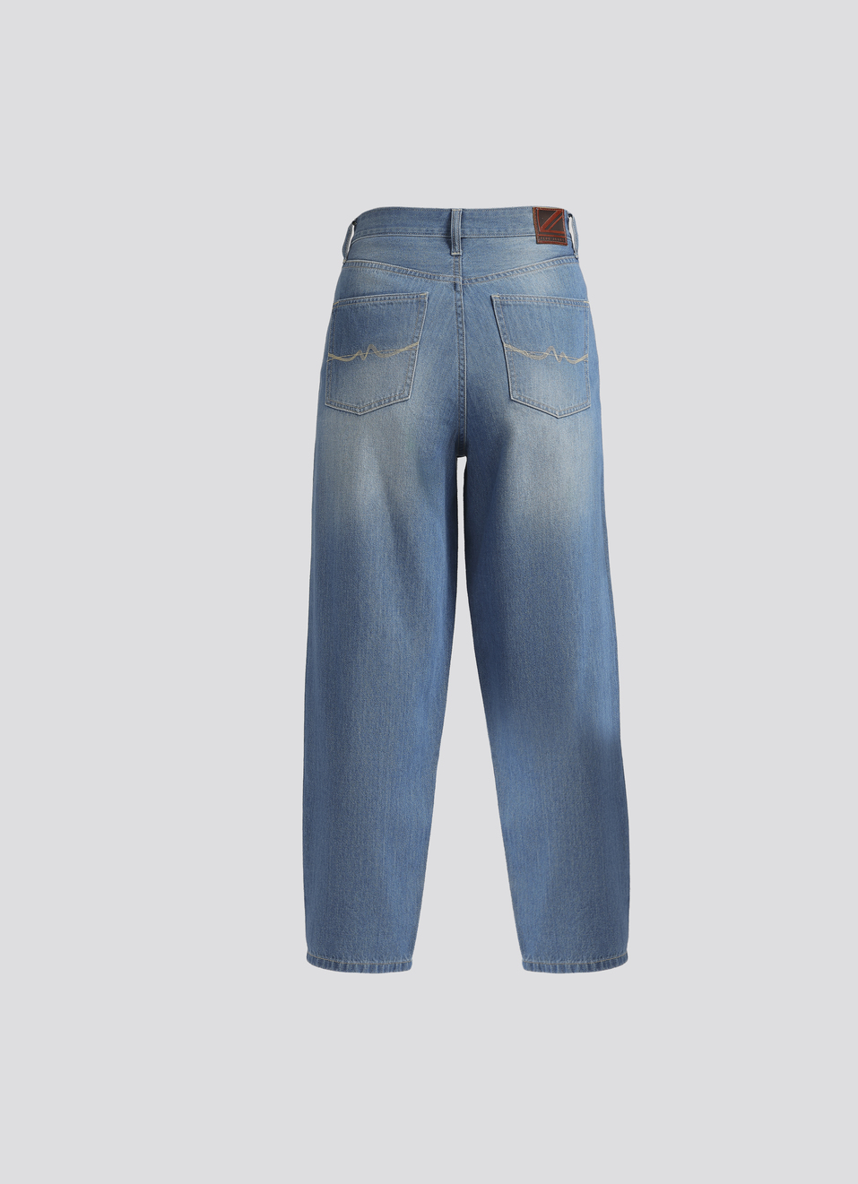Blue High Waist Balloon Jeans, , large image number 7