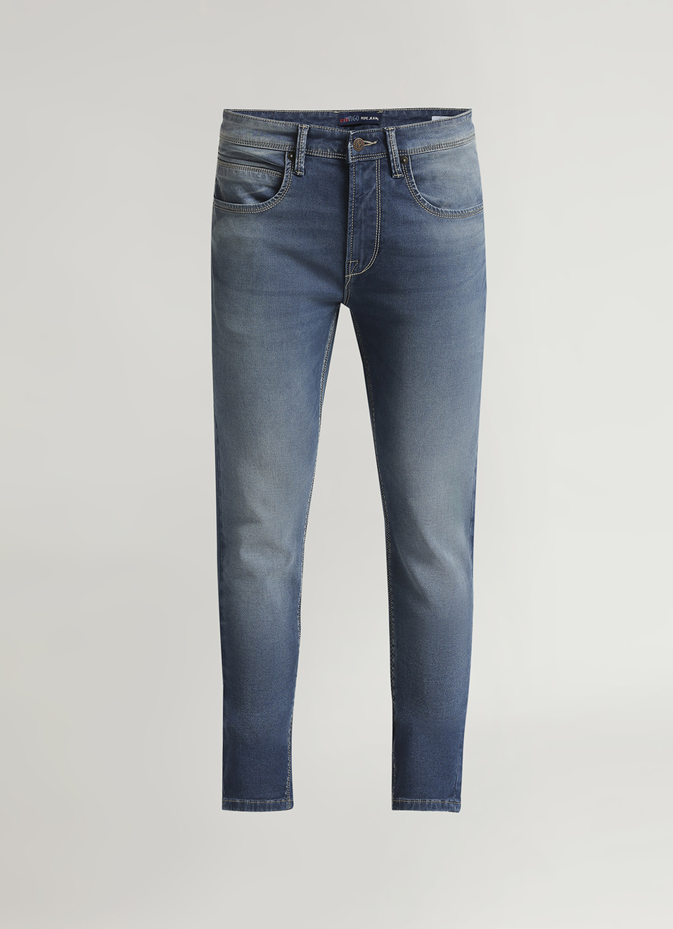 Chinox Light Blue Mid Rise Skinny Gymindigo Jeans, , large image number 5