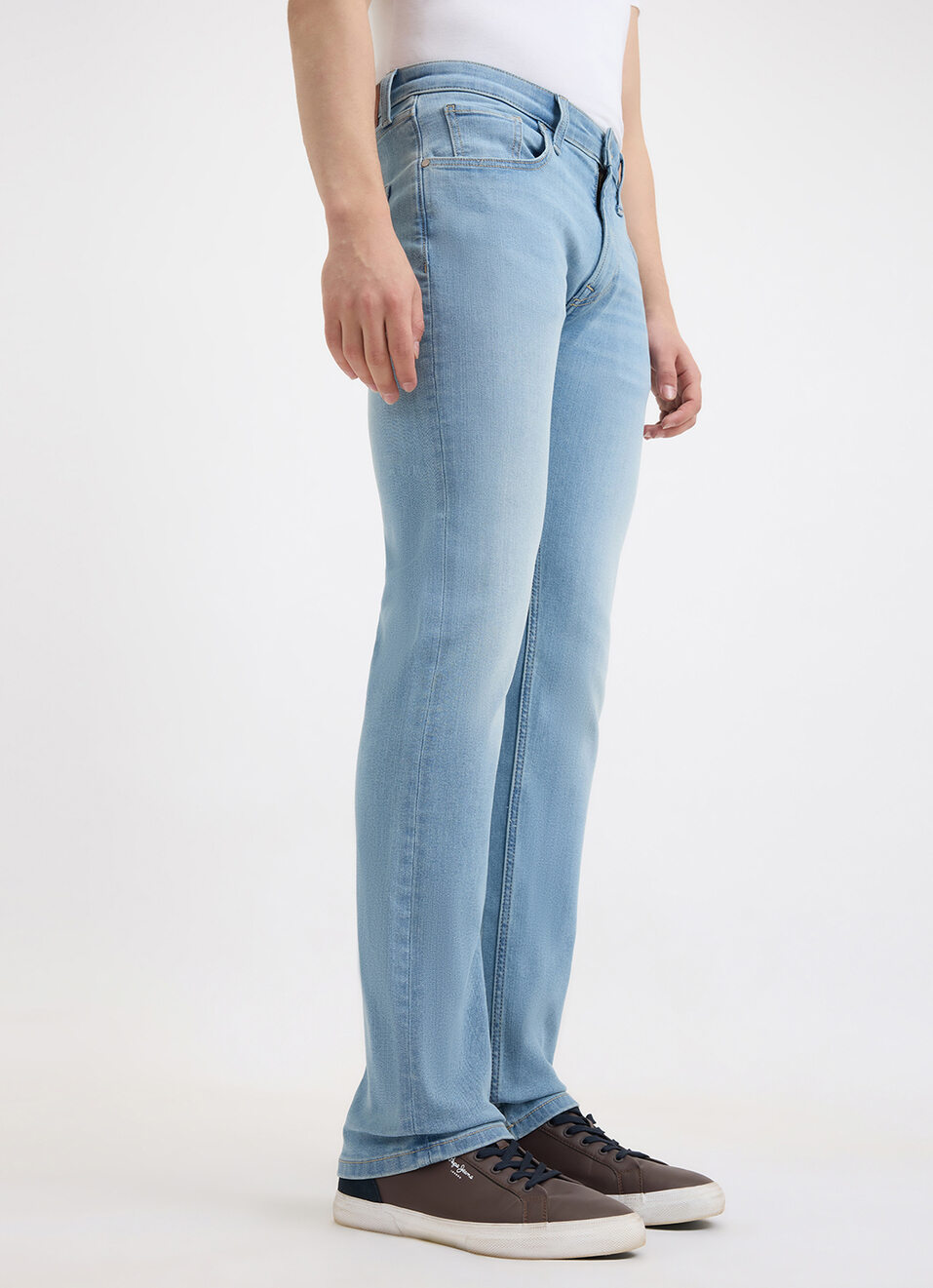 Men Blue Straight Fit Mid Rise Jeans, , large image number 5