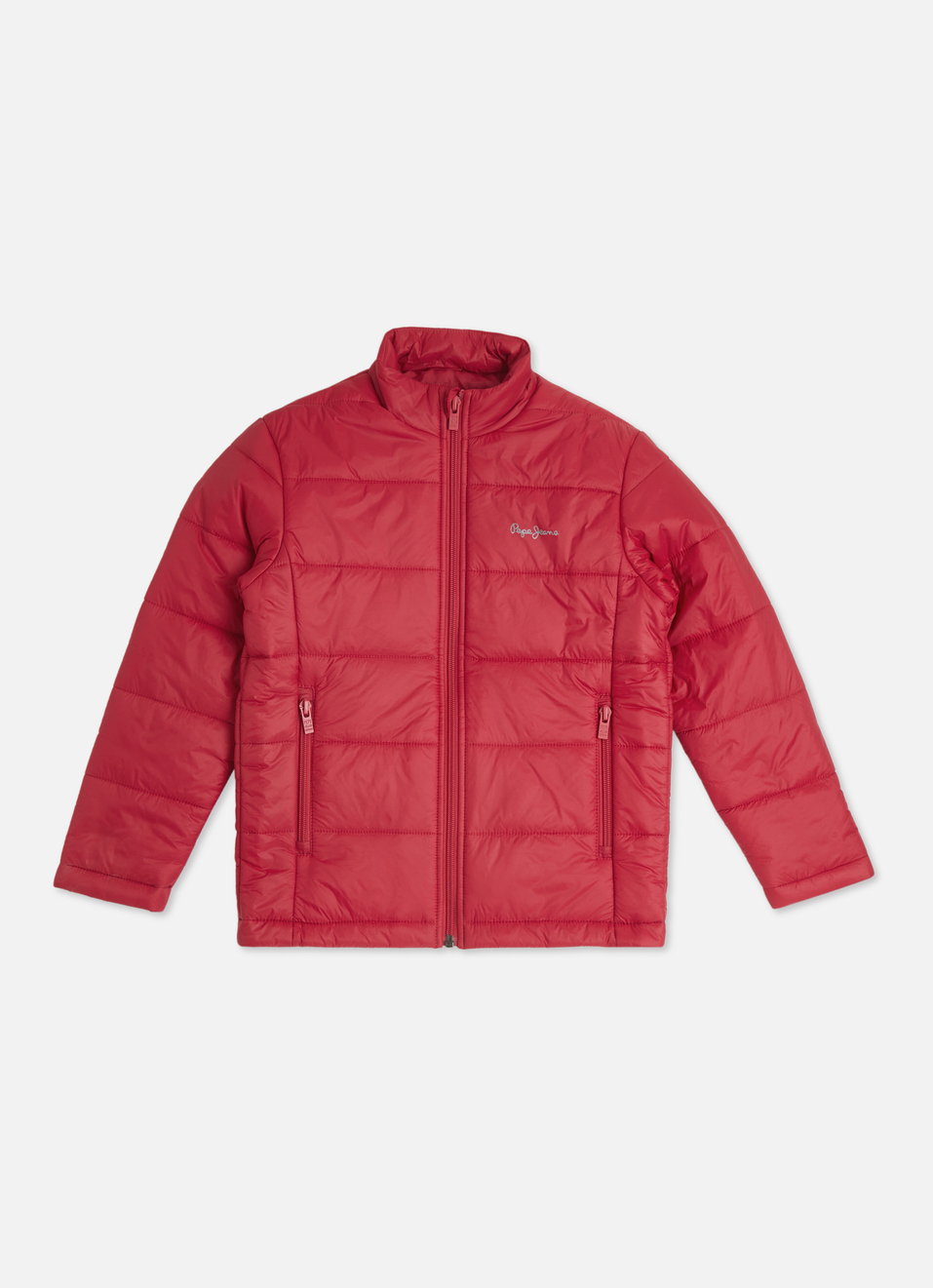 Boys Red Back Print Full Sleeve Quilted Jacket, , large image number 0