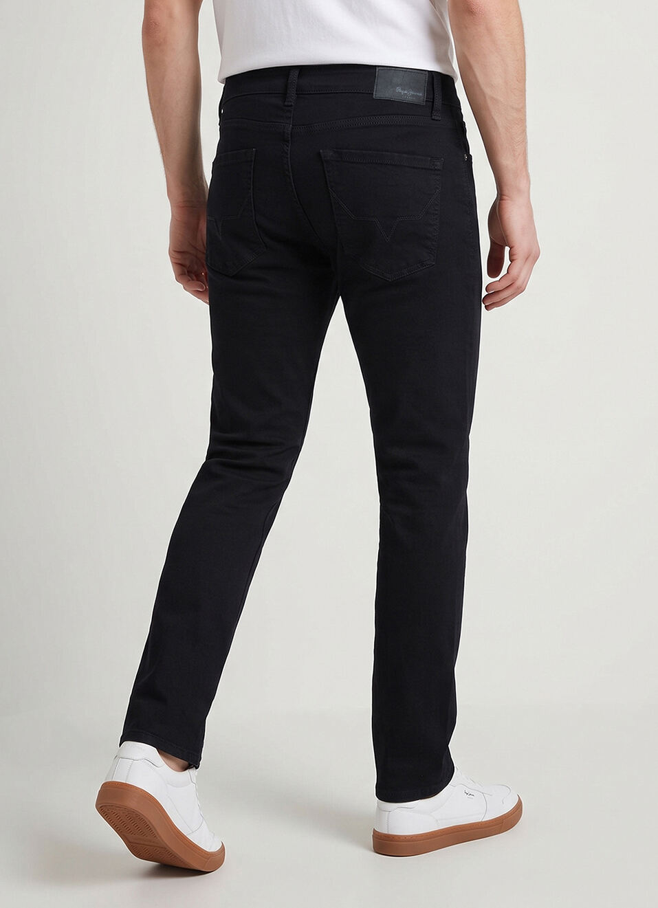 Men Black Slim Fit Mid Rise Jeans, , large image number 3