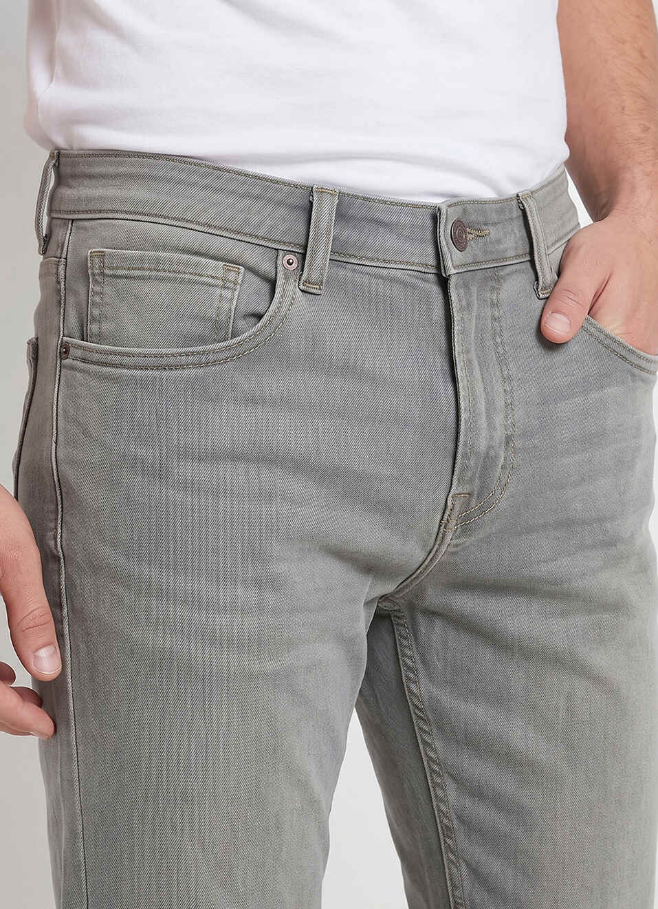 Men Blue Straight Fit Mid Rise Stretchable Jeans, , large image number 4