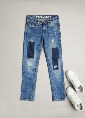 Cashed Mid Waist Slim Fit Denim
