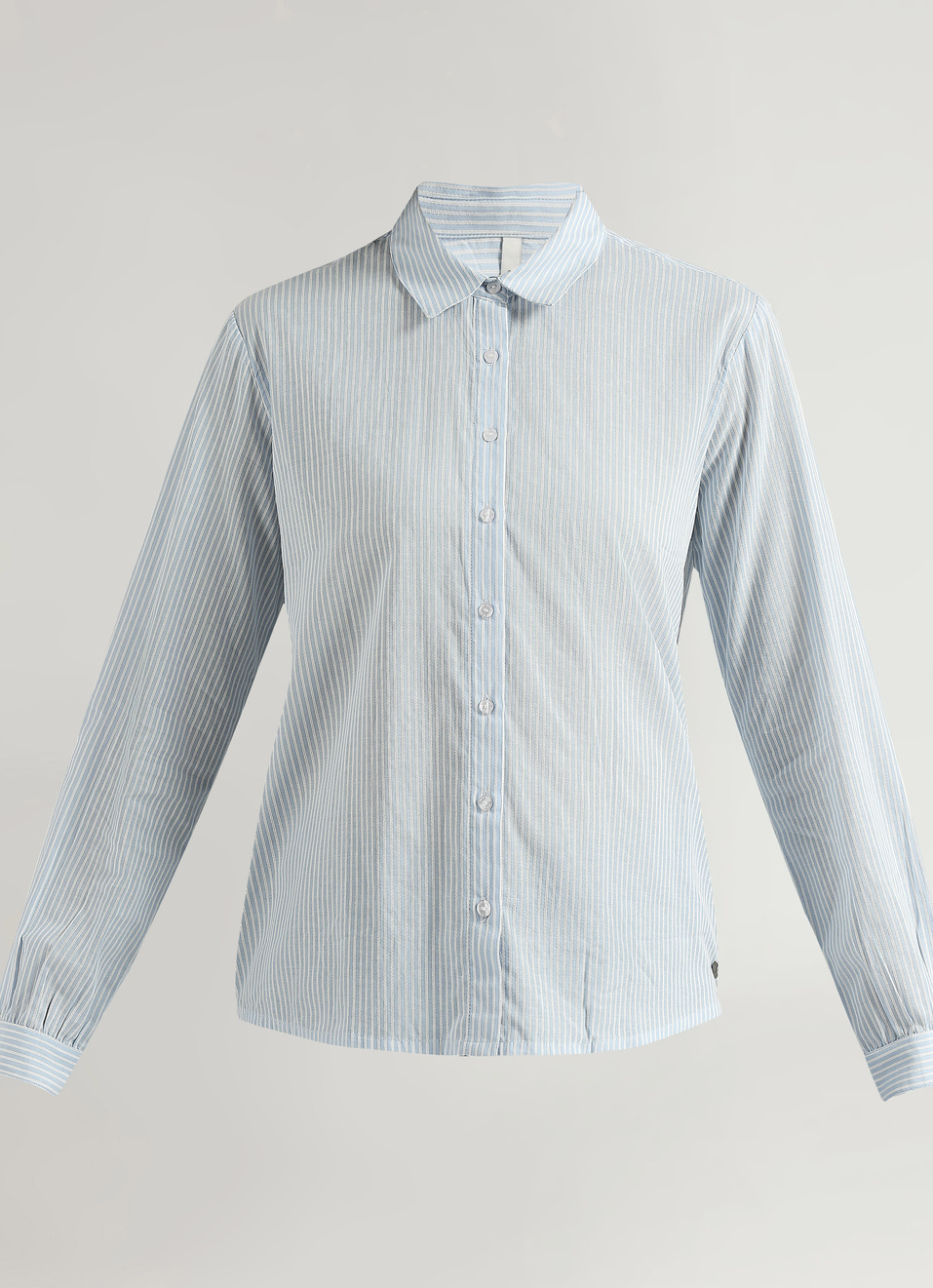 Blue Narrow Stripes Long Sleeve Shirt, , large image number 6