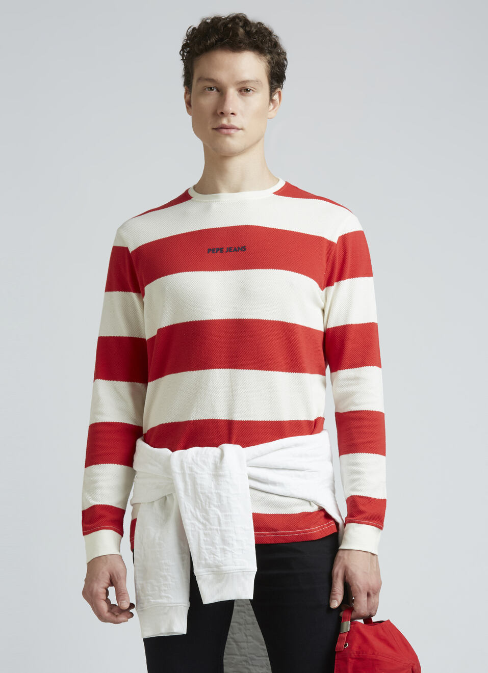 Red Stripes Full Sleeves T-shirt, , large image number 0