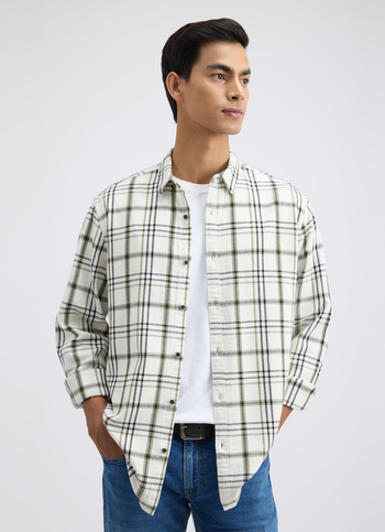 Men Green Check Full Sleeve Shirt