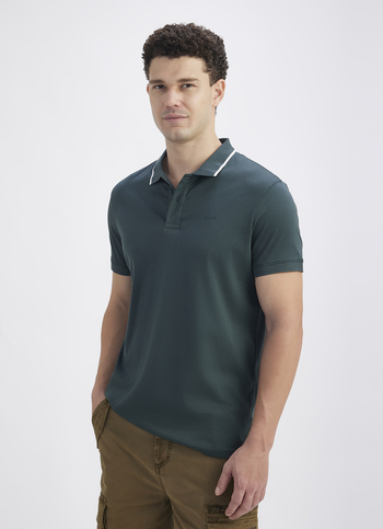 Men Green  Mercerised Short Sleeve Polo
