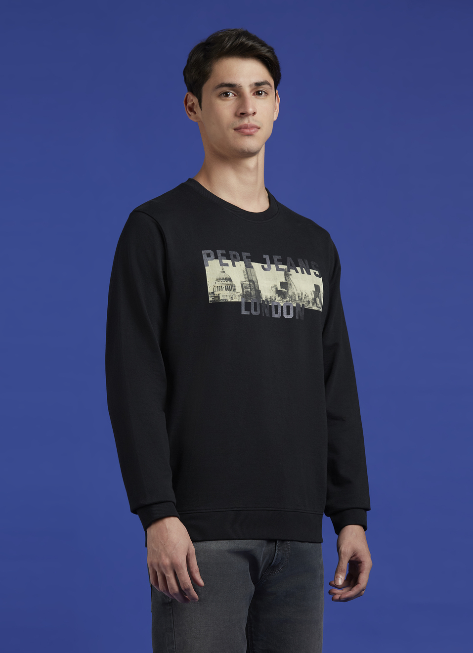 Black Graphic Print Full Sleeve Sweatshirt, , large image number 3