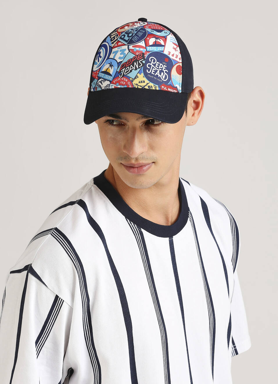 Blue Varsity Print Cap, , large image number 2