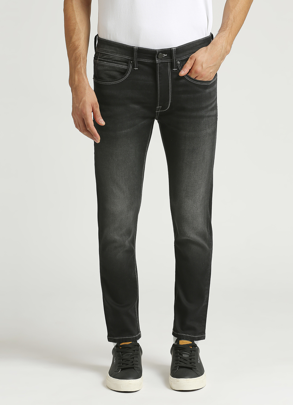 Chinox Black Mid Rise Ankle Gymindigo Jeans, , large image number 2
