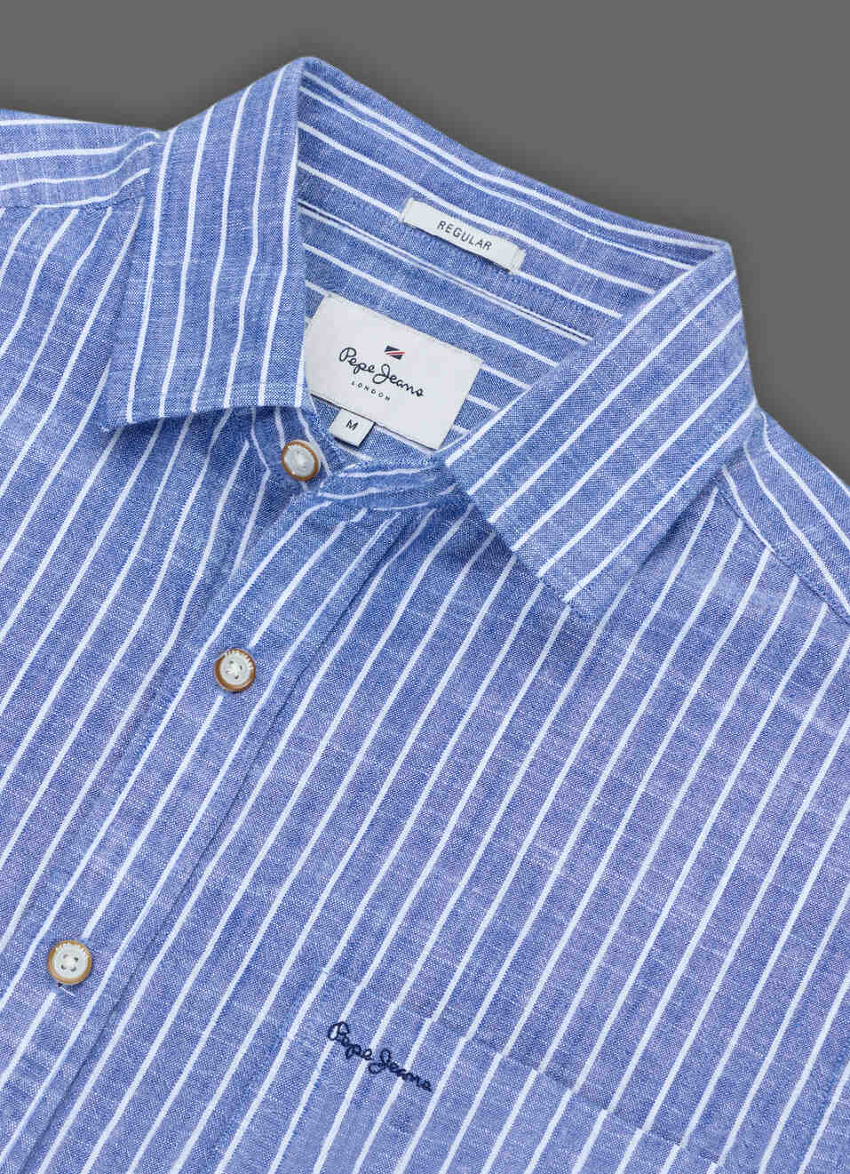 Men Blue Striped Long Sleeve Shirt, , large image number 3