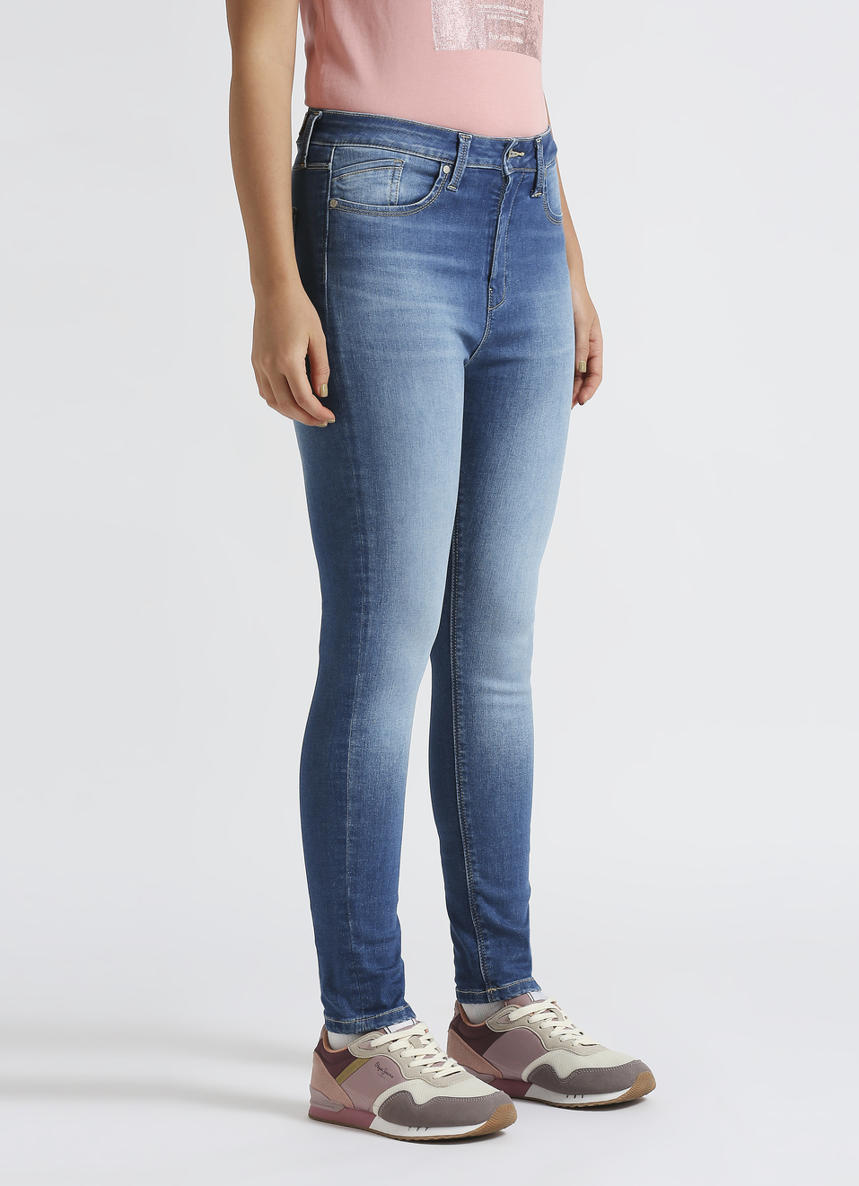 Dion Blue High Waist Powerflex Jeans, , large image number 3