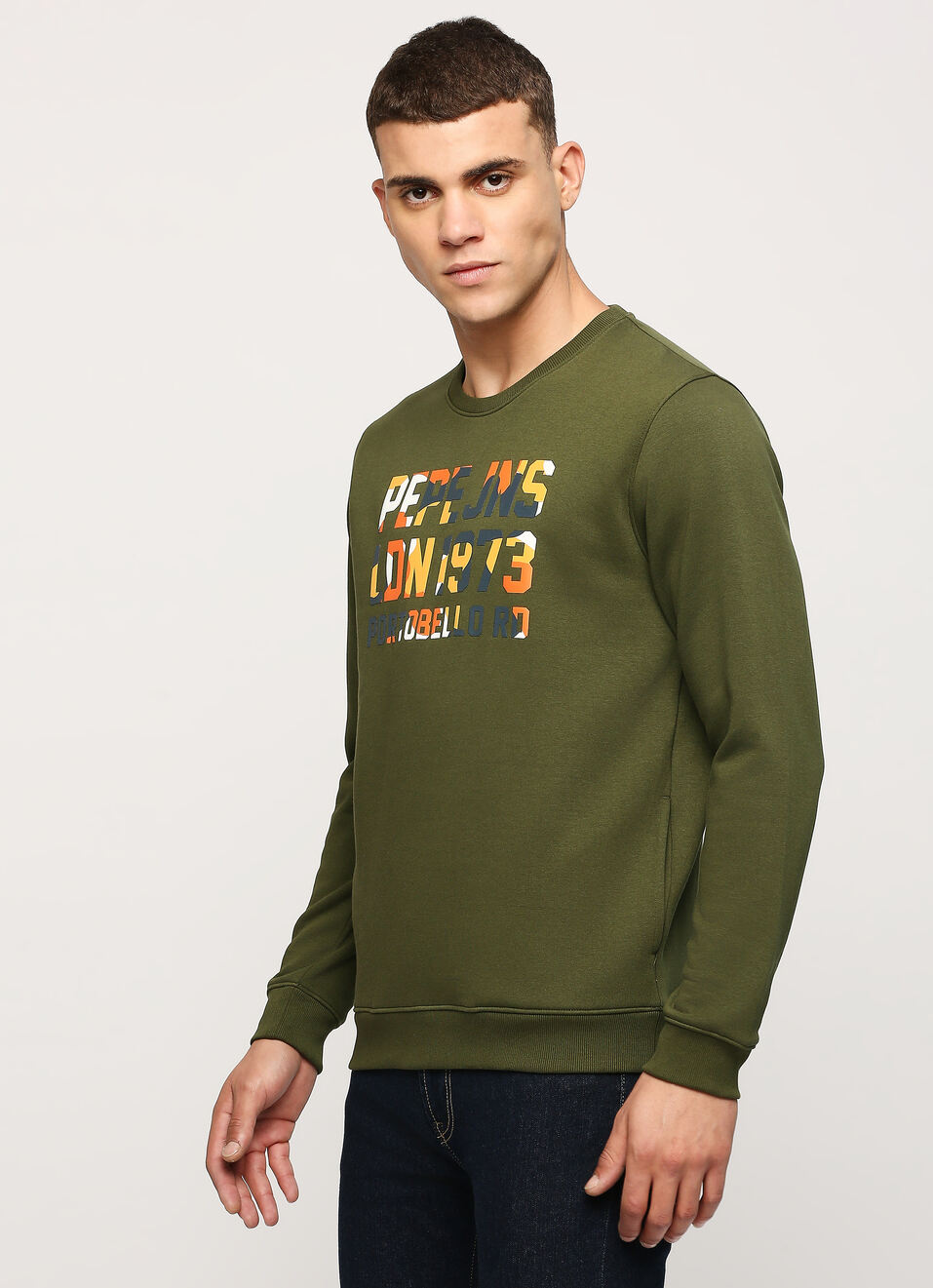 Green Graphic Printed Sweatshirt, , large image number 3