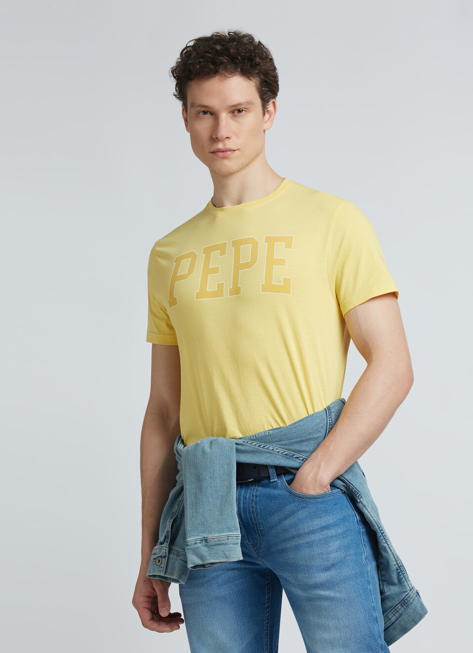 Yellow Back Print Short Sleeve T-shirt, , large image number 0