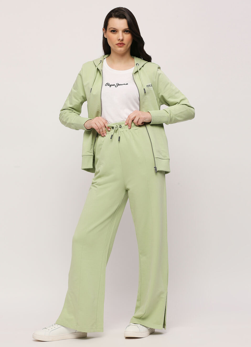 Green Wide Leg Sweatpants, , large image number 7