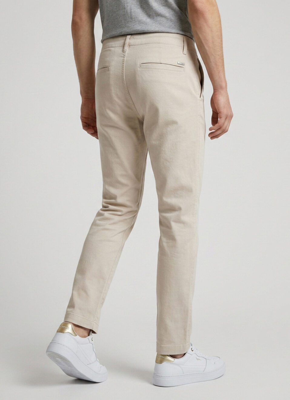 Men Ecru Straight Chinos, , large image number 3