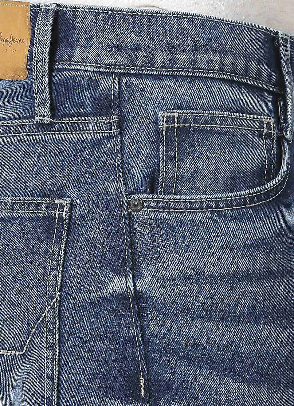 Vapour Blue Mid Rise Slim Fit Jeans, , large image number 4