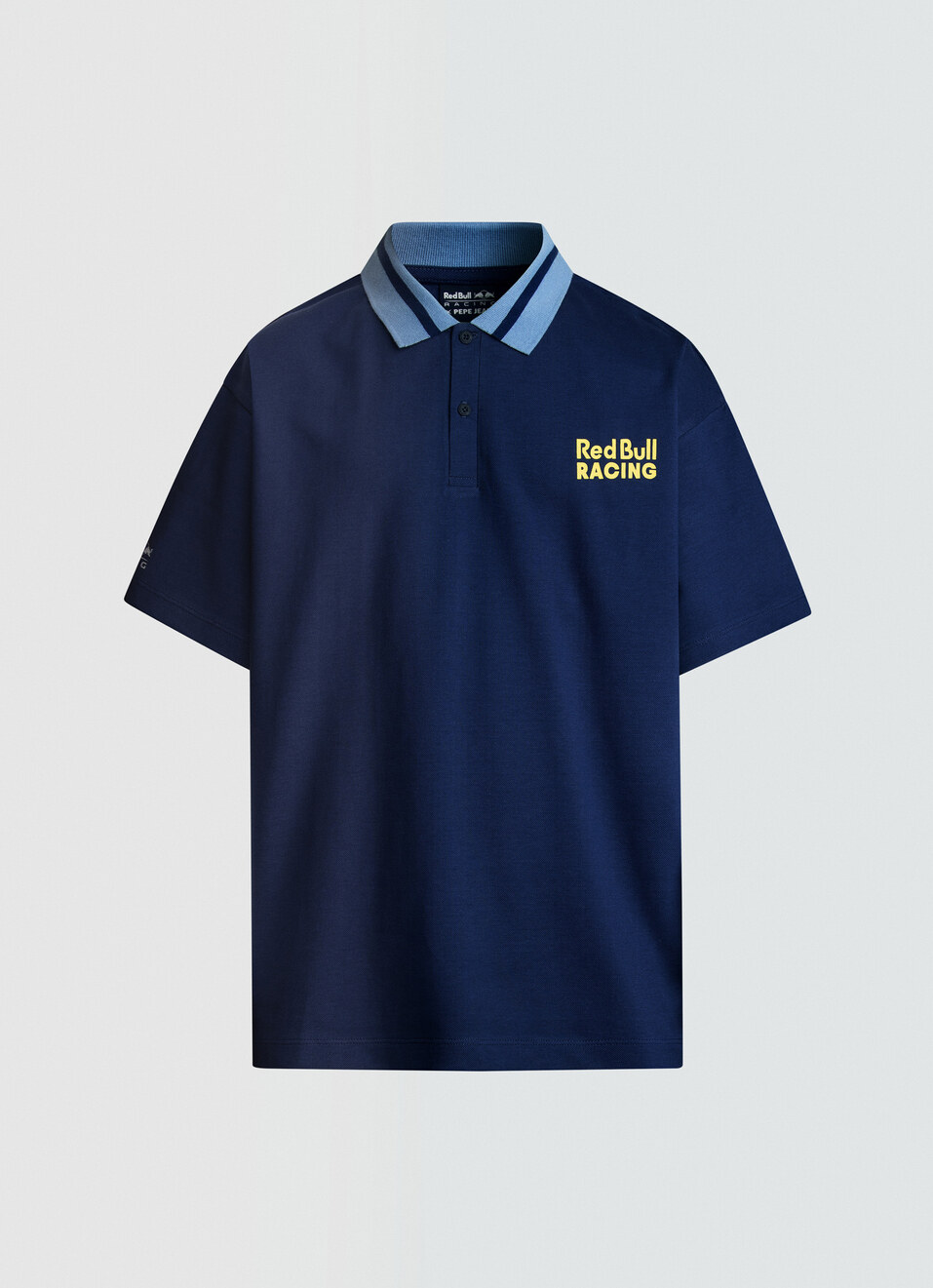Red Bull Racing X Pepe Jeans Blue Printed Logo Pique Polo, , large image number 5