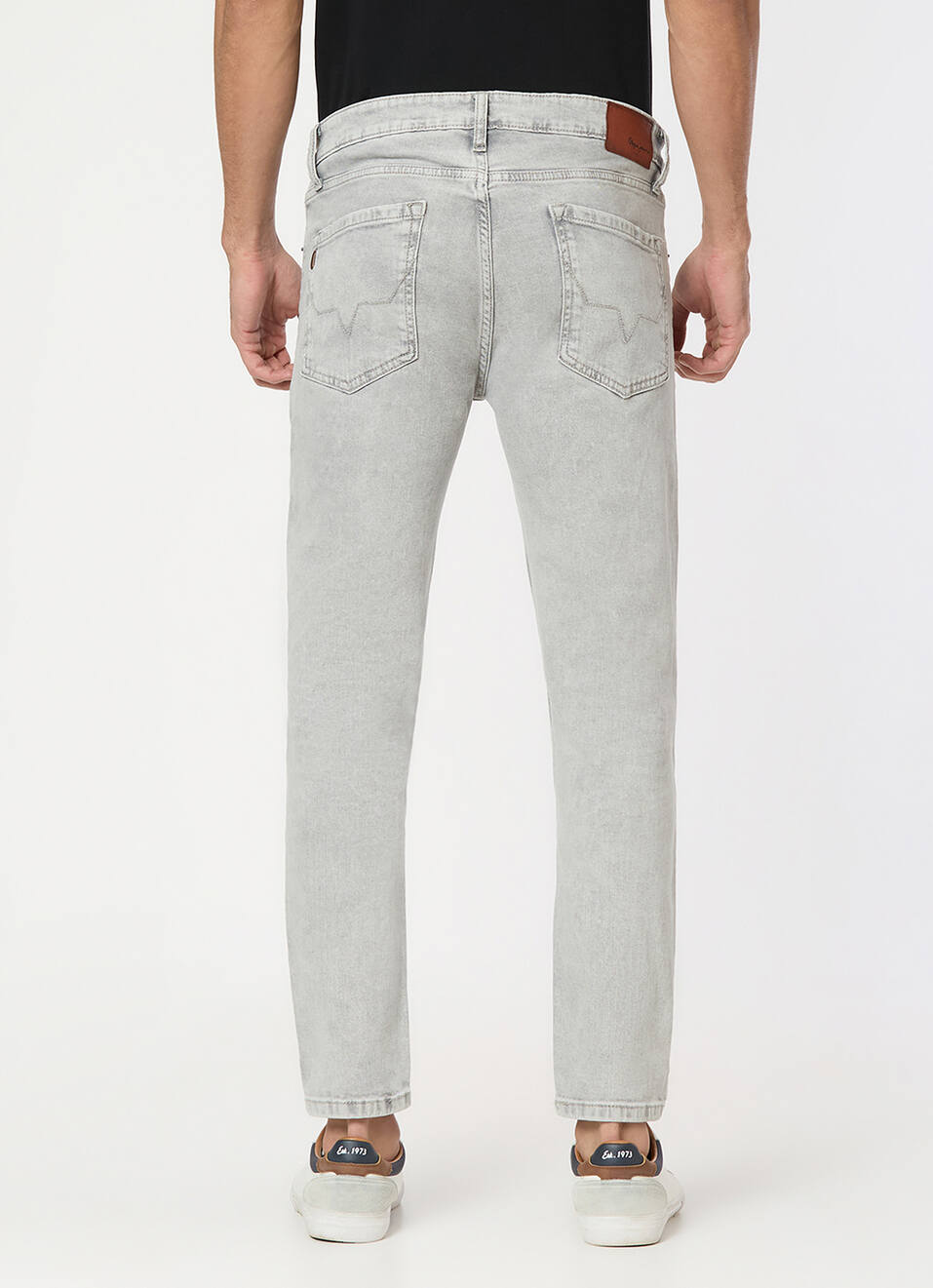 Men Grey Mid Rise Skinny Fit All Clima Jeans, , large image number 3