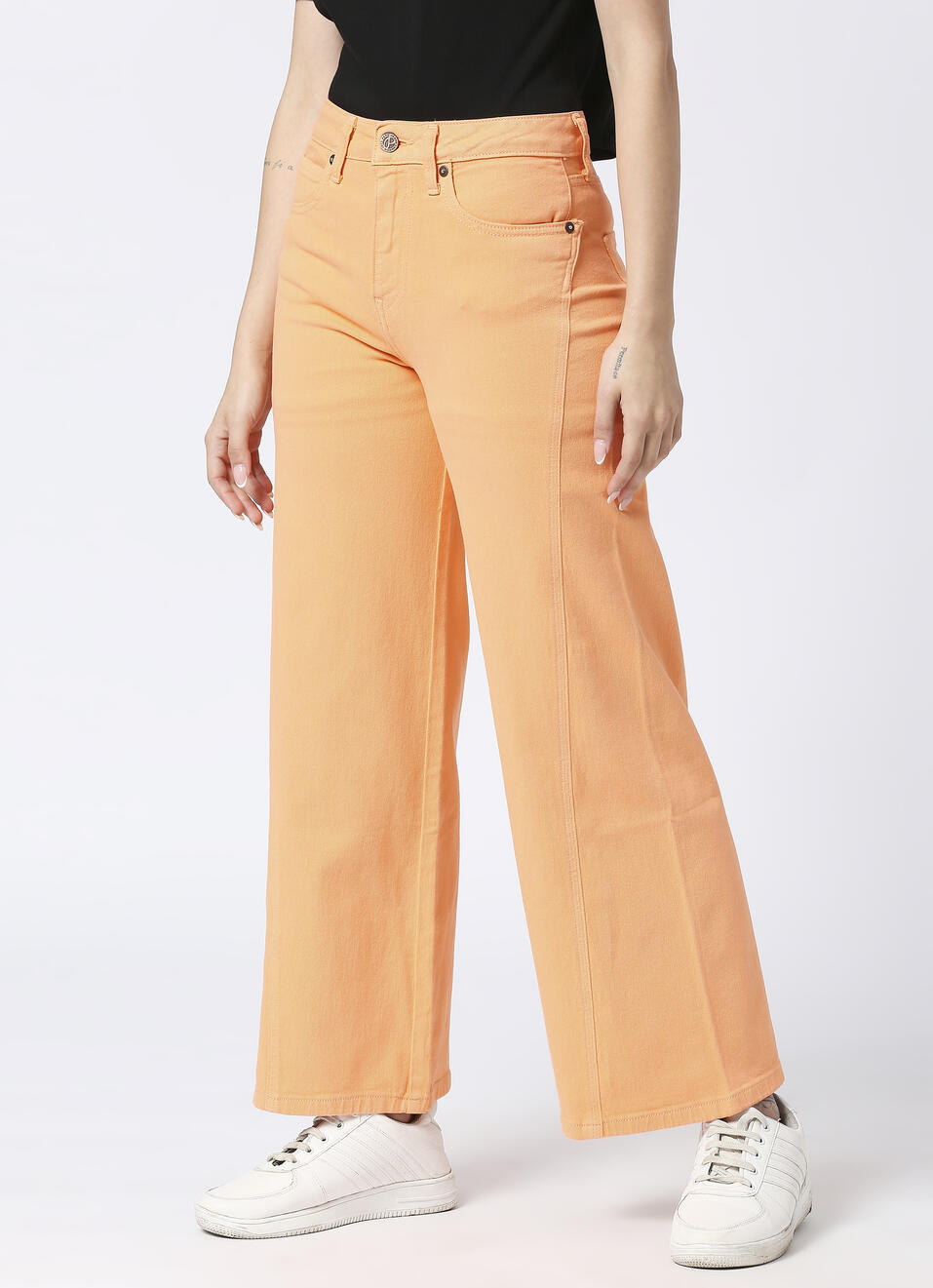 Wide Leg Loose Fit High Waist Jeans, , large image number 3