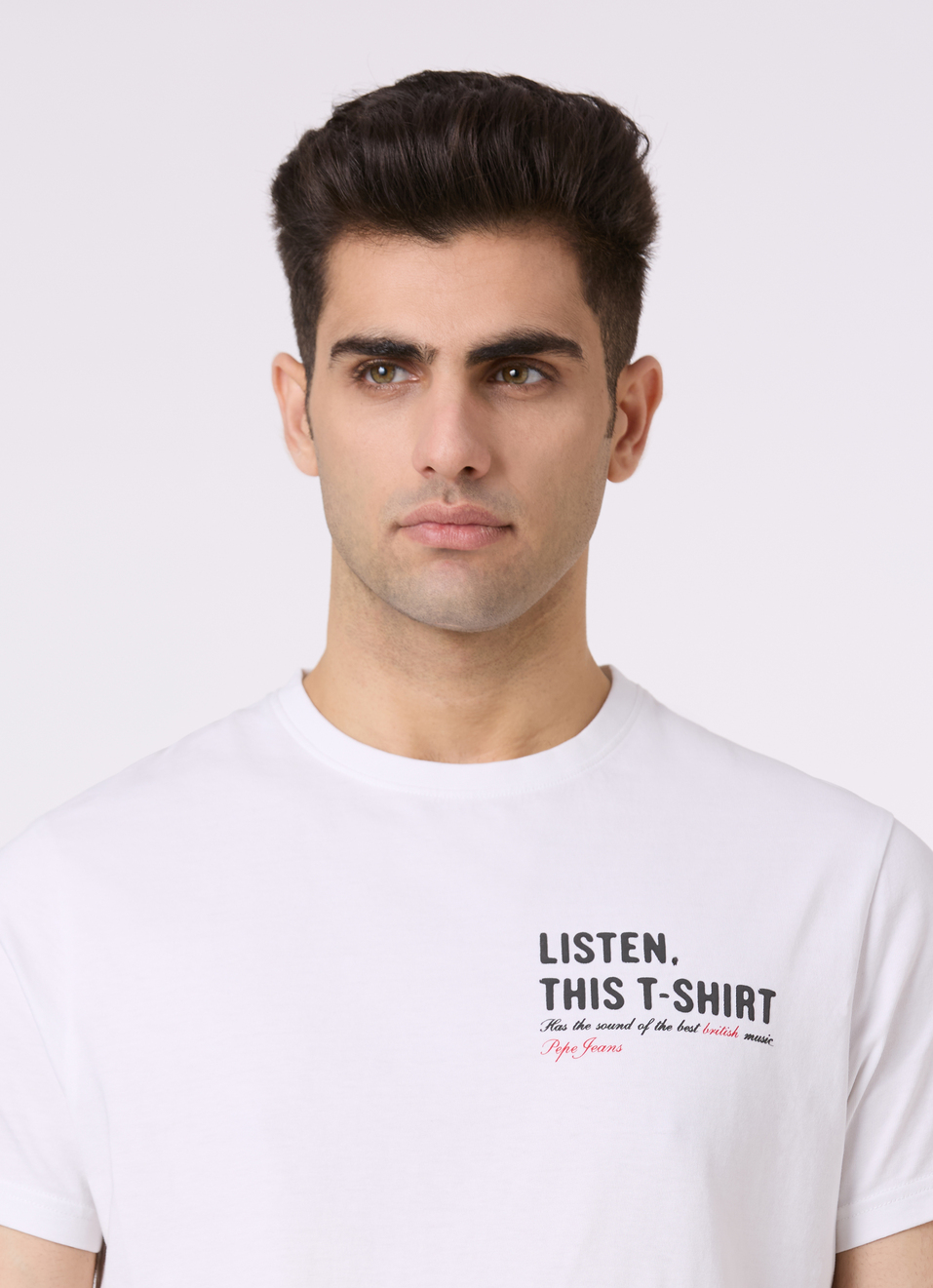 Men White Back Graphic Print Short Sleeve T-shirt, , large image number 4