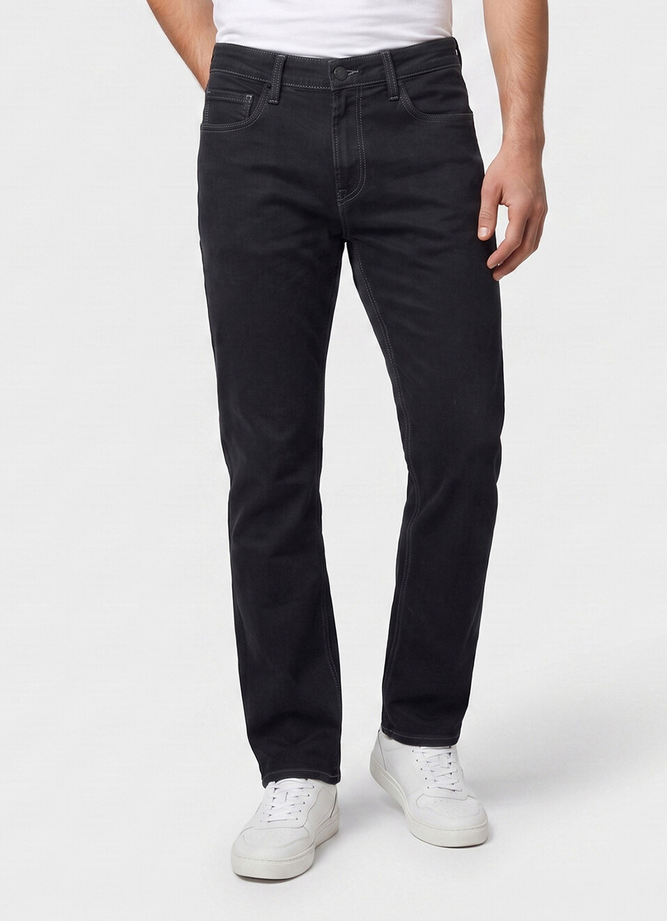 Men Black Stretchable Jeans, , large image number 2