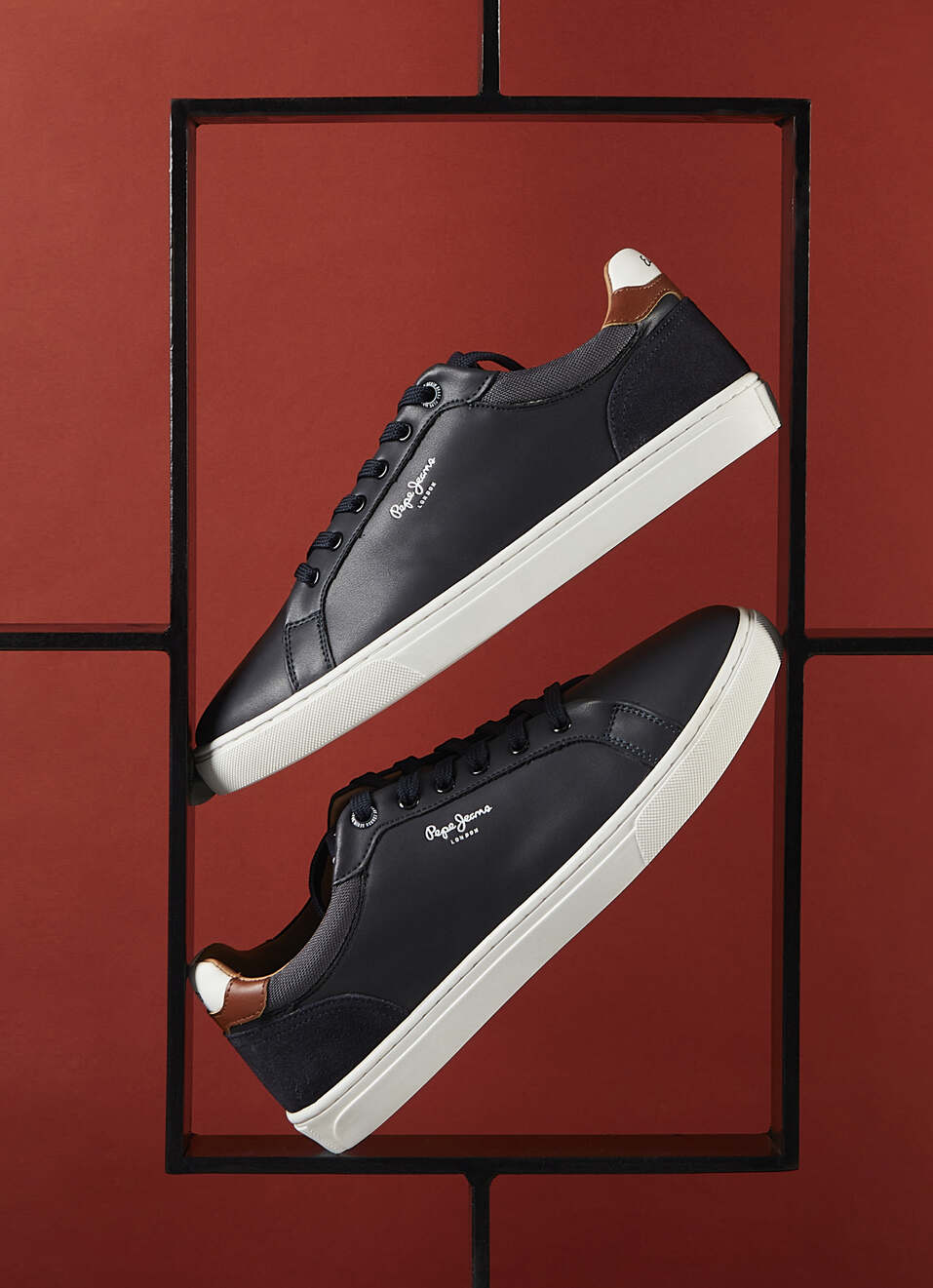 Kenton Court Navy Cupsole Sneakers, , large image number 0