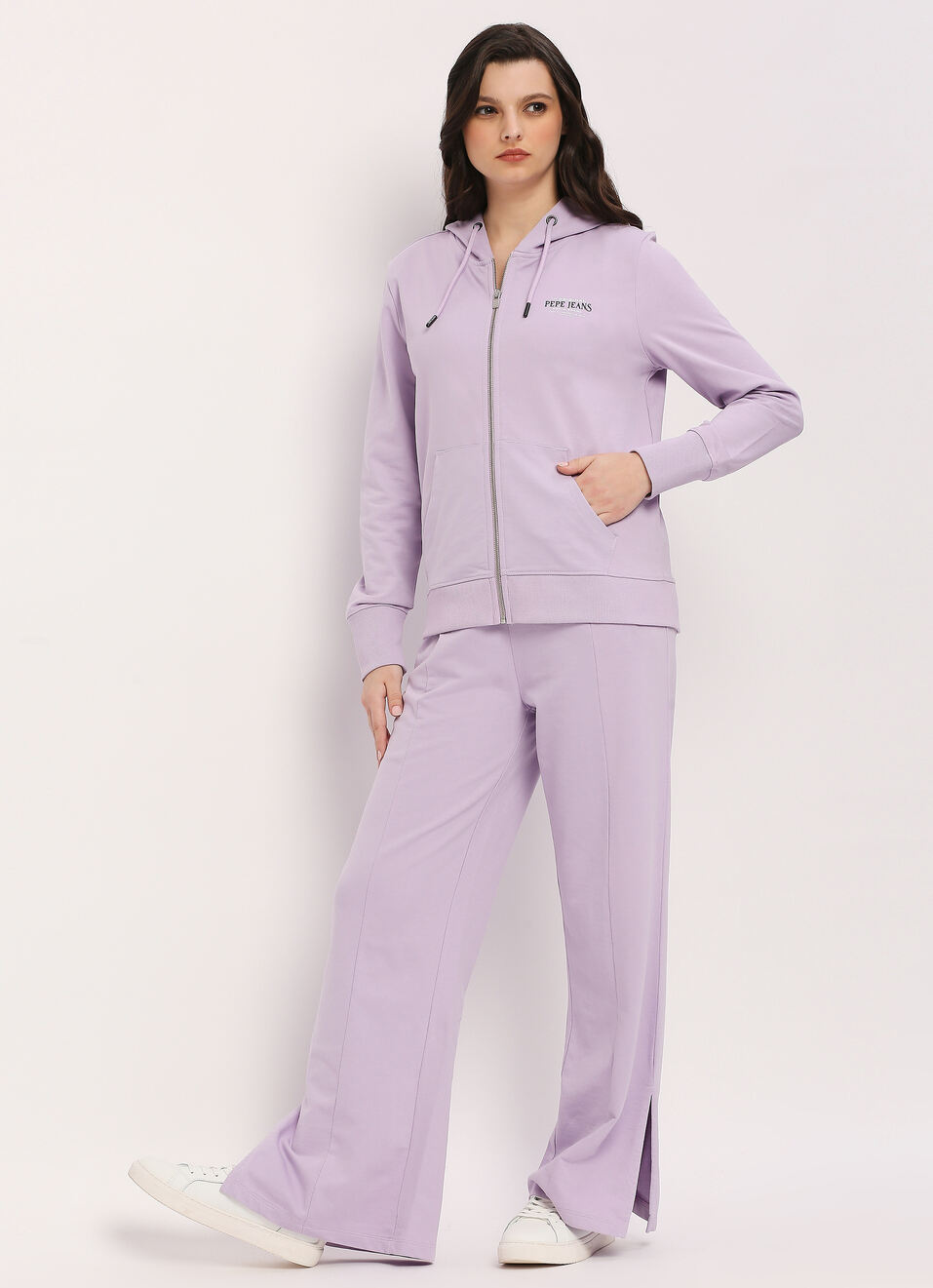 Purple Wide Leg Sweatpants, , large image number 0