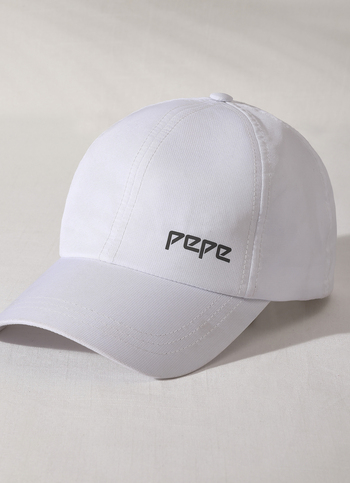 White Printed Sports Cap