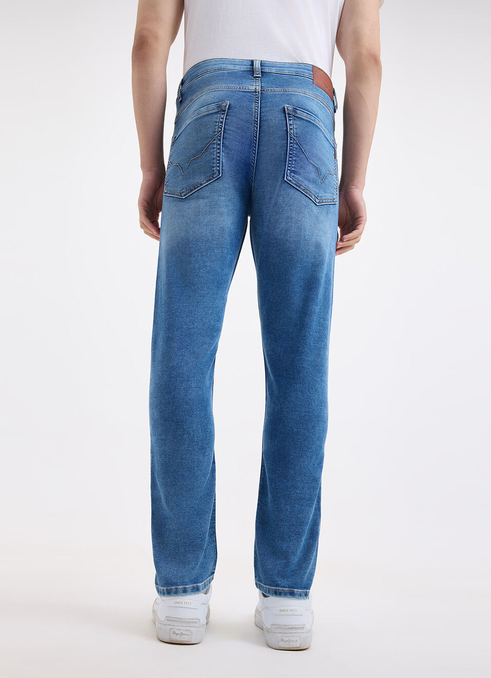 Men Blue Mid Rise Slim Gymindigo Jogger Like Jeans, , large image number 3
