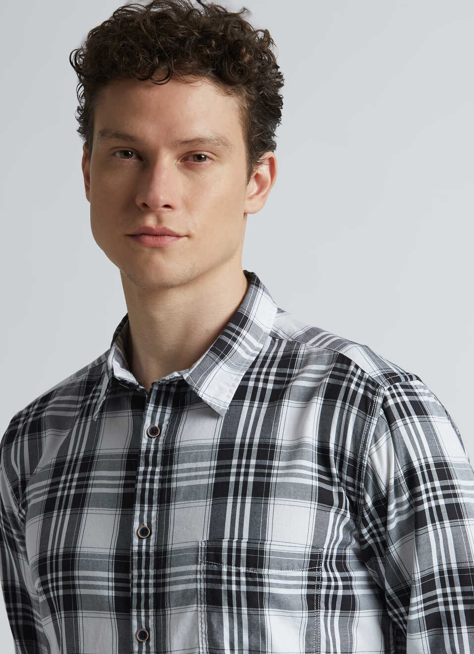 Black Check Full Sleeve Shirt, , large image number 4