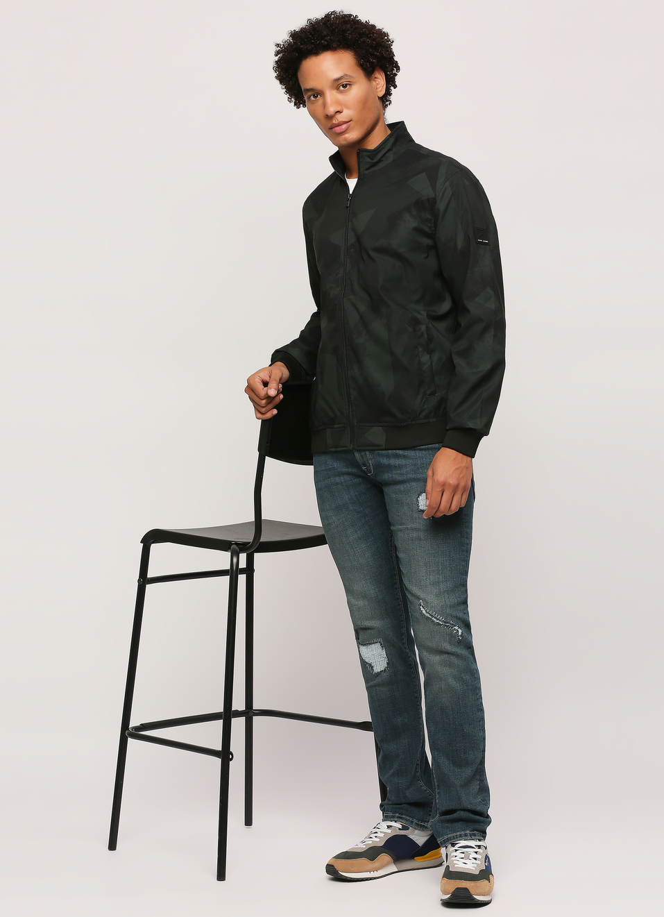 Green All Over Printed Lightweight Jackpot Fit Jacket, , large image number 6