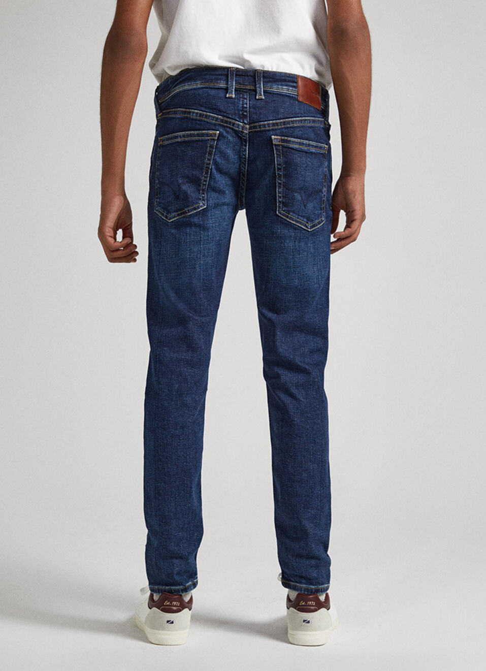 Hatch Blue Low Rise Straight Leg Jeans, , large image number 3