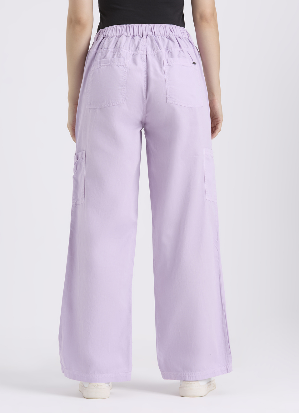 Women Purple Mid Rise Cargo Pants, , large image number 2