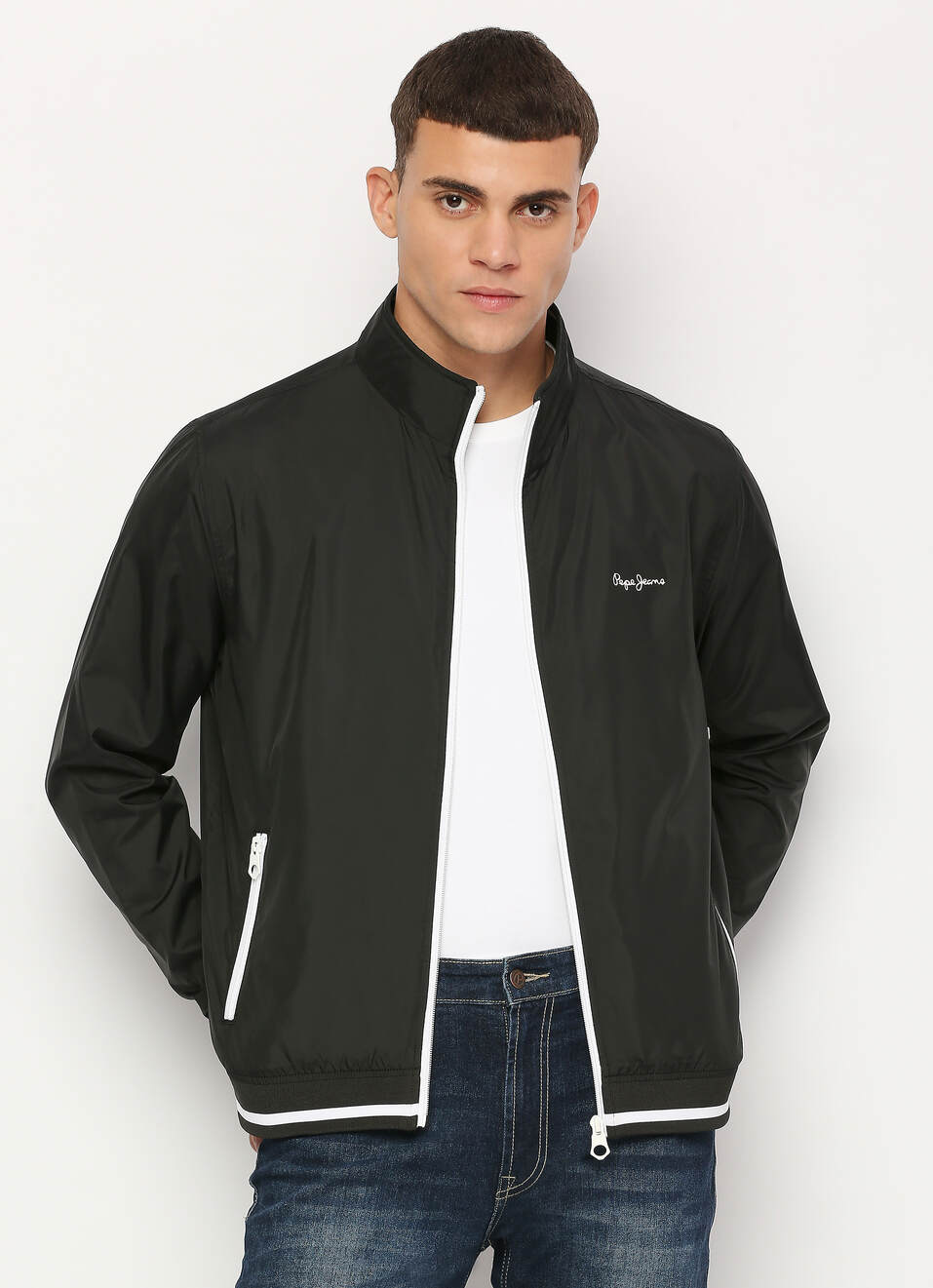 BLACK LIGHTWEIGHT FULL SLEEVE JACKET, , large image number 7