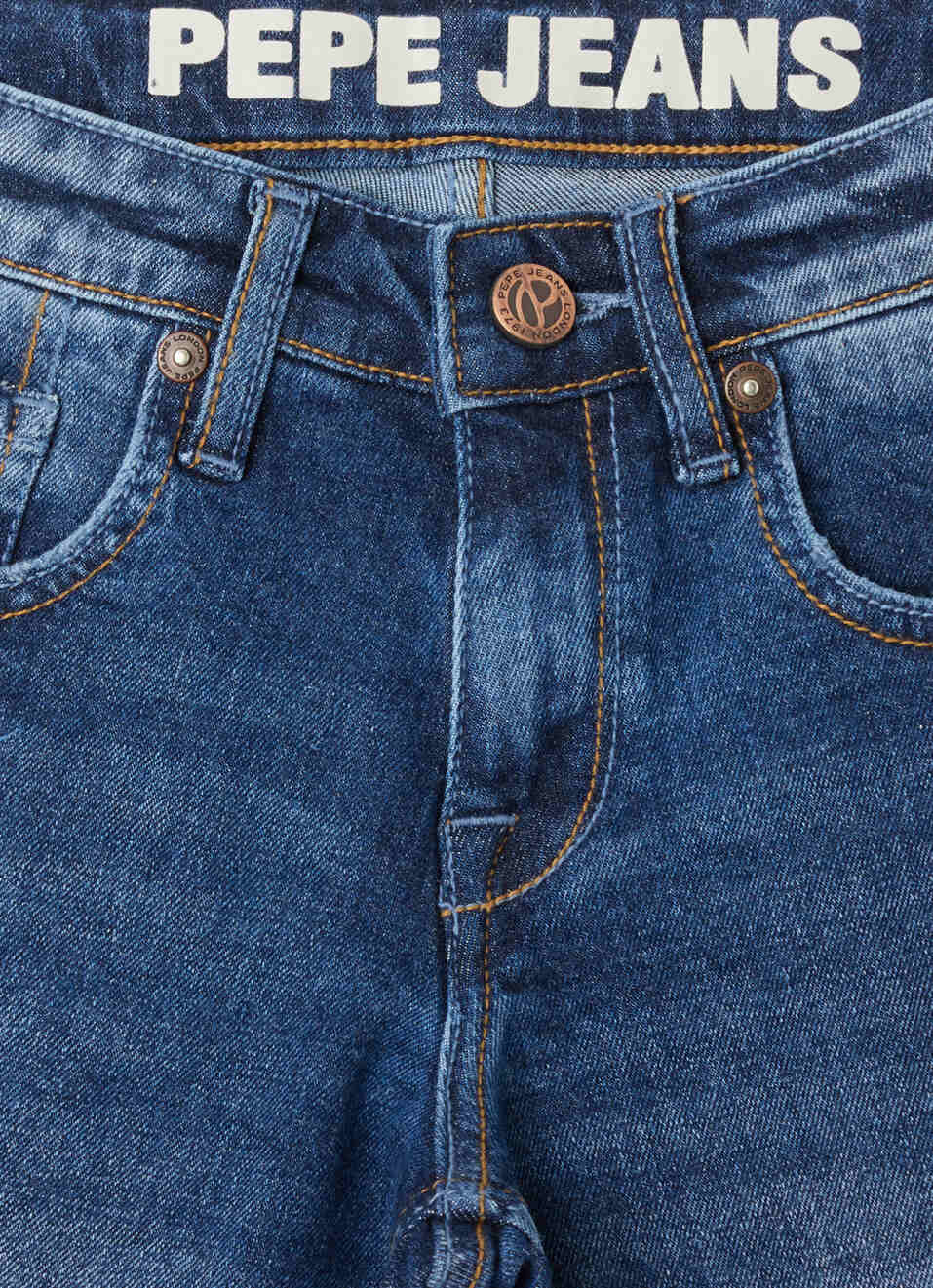 Perf Slim Fit Mid Waist Denim Shorts, , large image number 3
